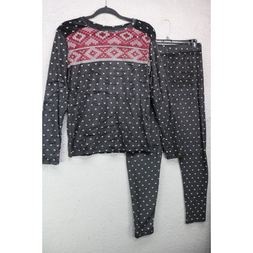 Cuddl Duds Velour Long Sleeve Pajama Set-Size Medium-Soft-Comfy-Cozy Chic